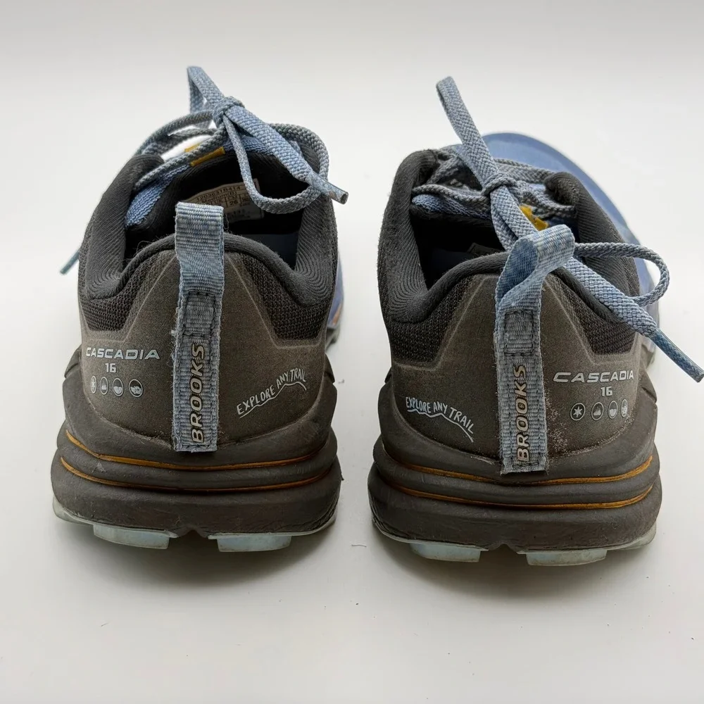 Brooks Cascadia 16 Womens Trail Running‎ Shoes Blue Black Yellow  Size 9
